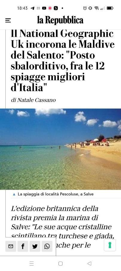 Casa Vacanze Maldive Del Salento Torre Pali Zewnętrze zdjęcie